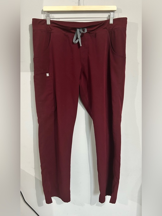 Figs Pants - FIGS style T21004 is the Women's Kade Cargo Scrub Pant. Burgundy.